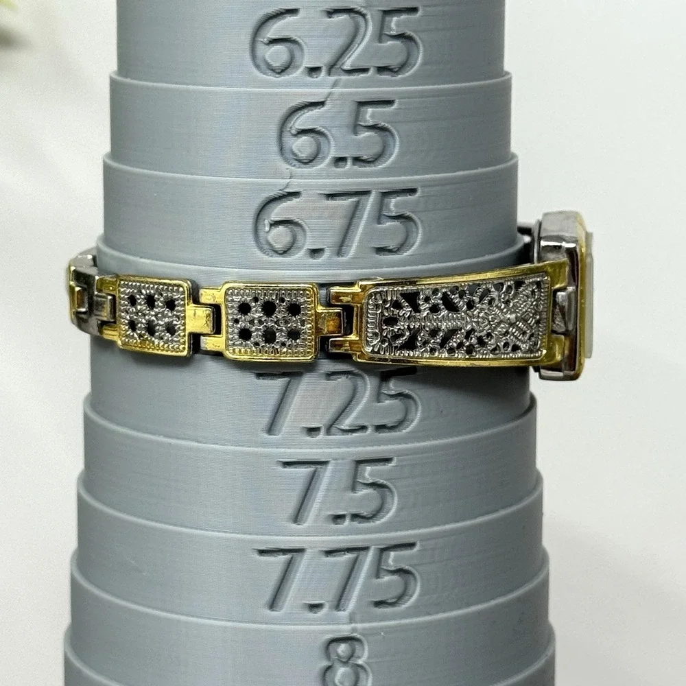 Laurier Women's Watch 19mm Gold &Silver Tone Tank Running New Battery Fashion